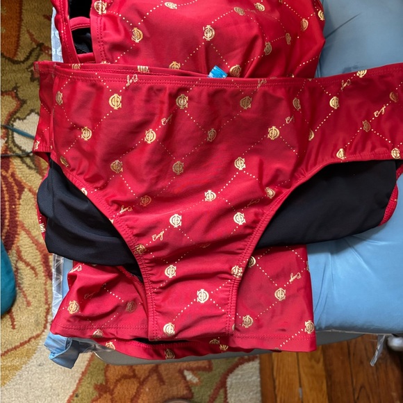 Rare Coogi Swimsuit Dark Red and Gold Bikini Set NWOT - Picture 5 of 6